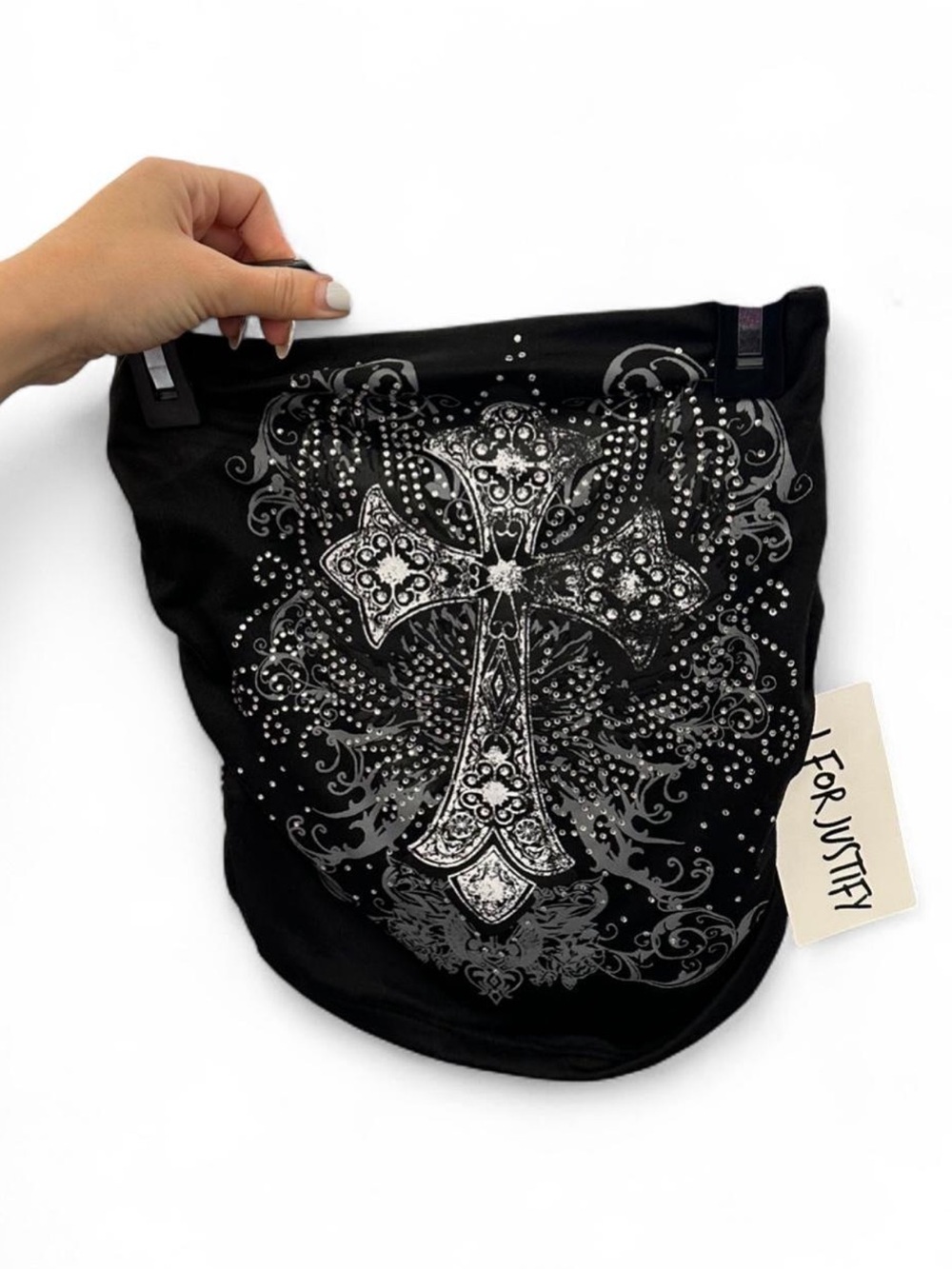 Black Cross Graphic Face Mask Cover
